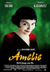 Amélie (2001) Dir. Jean-Pierre Jeunet; Audrey Tautou, Mathieu Kassovitz, Rufus, Lorella Cravotta